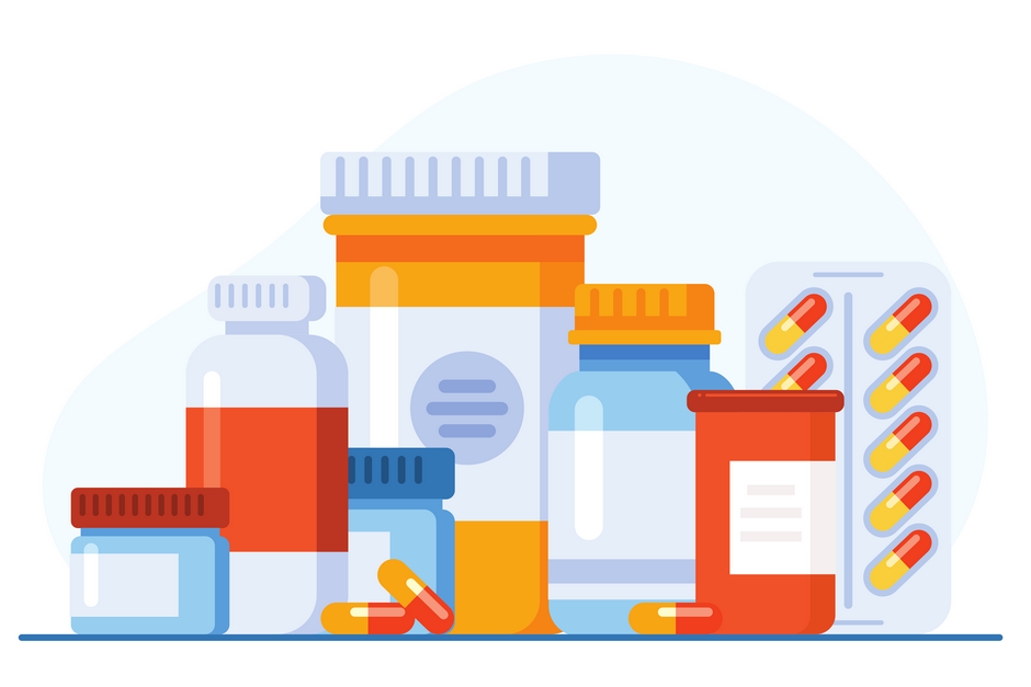 A vector of medicines and drugs
